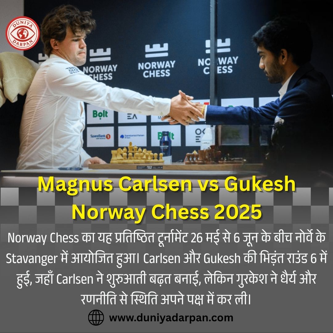गुरकेश ने रचा इतिहास: Magnus Carlsen को हराकर Norway Chess में धमाका