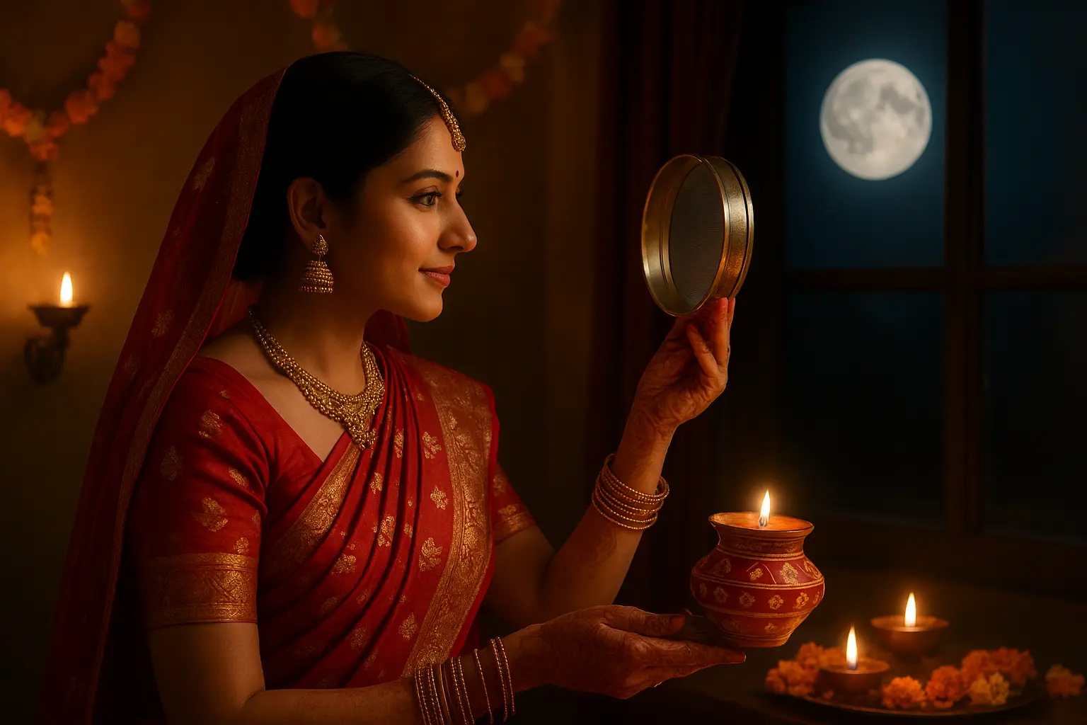 Karwa Chauth 2025-कब है, पूजा विधि, चंद्र उदय, शुभ समय और भक्ति की कहानियाँ